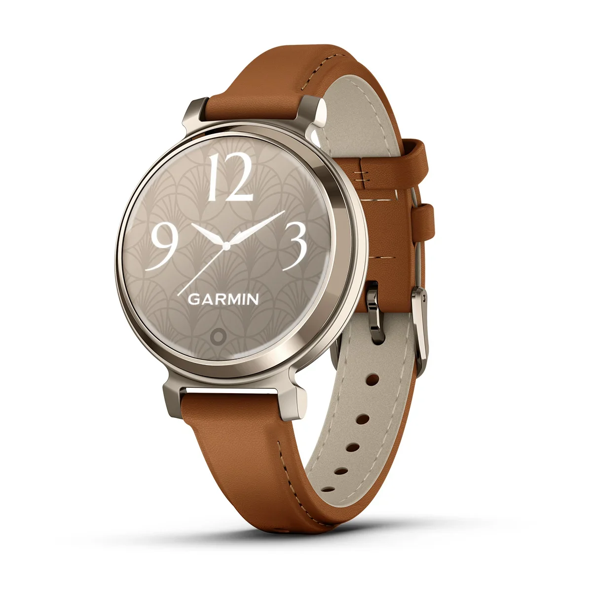 Garmin Lily®2 Classic  Cream Gold with Tan Leather Band