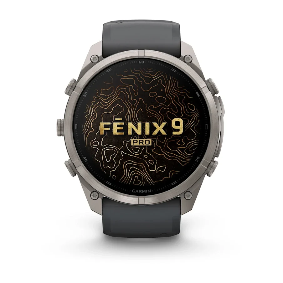 Garmin fēnix® 9 Pro inReach® 51 mm, AMOLED, Titanium with Graphite/Black Silicone Band