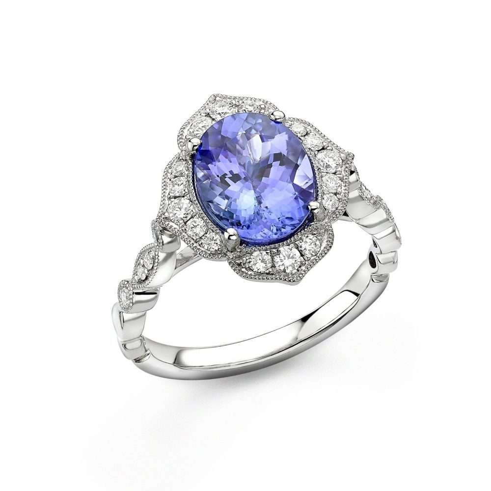 18ct Tanzanite and Diamond Ring : 0145032