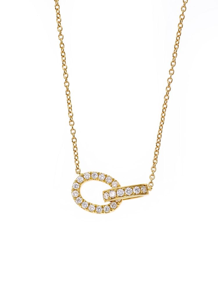 18ct Inter-Linking Diamond Pendant