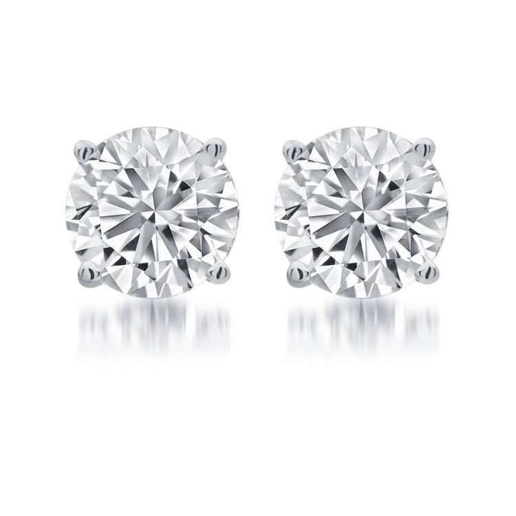 Rivoli 18ct Diamond Solitaire Earrings, 1.41ct
