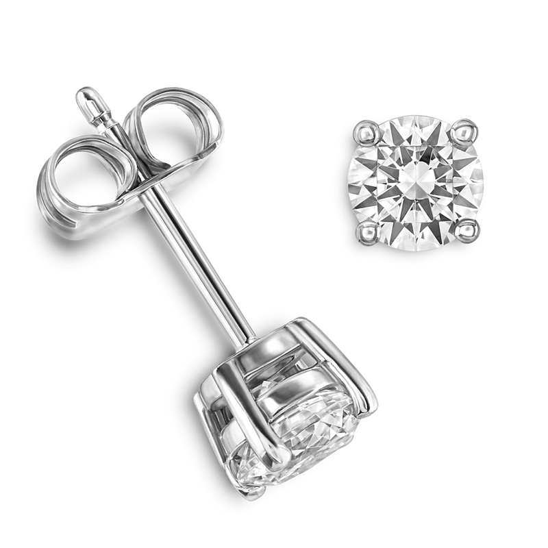18ct Diamond Solitaire Earrings