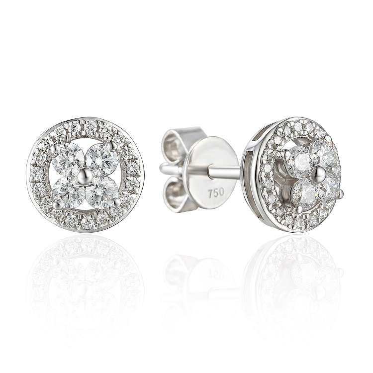 18ct Fancy Diamond Stud Earrings