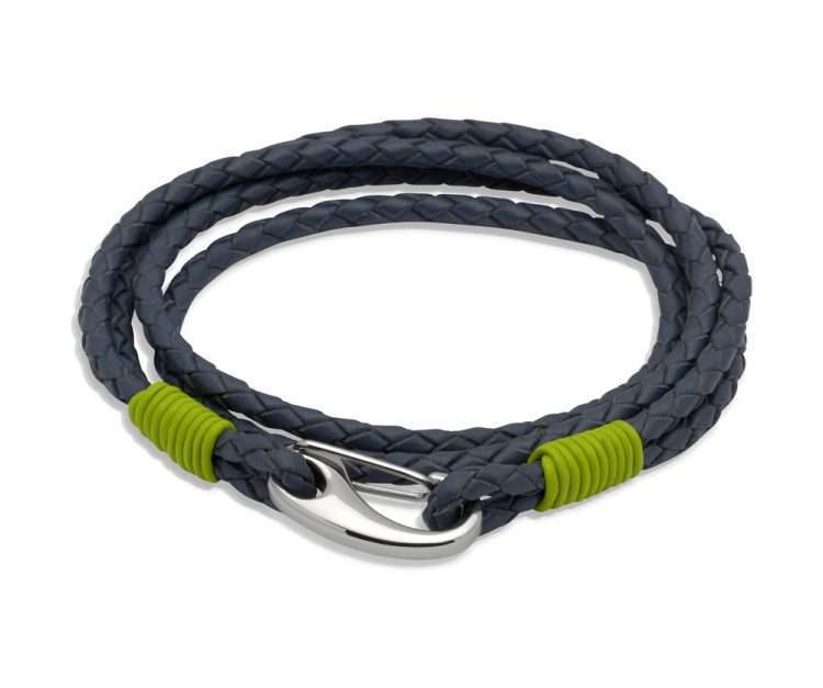 Unique and Co Black Leather Engravable Bracelet