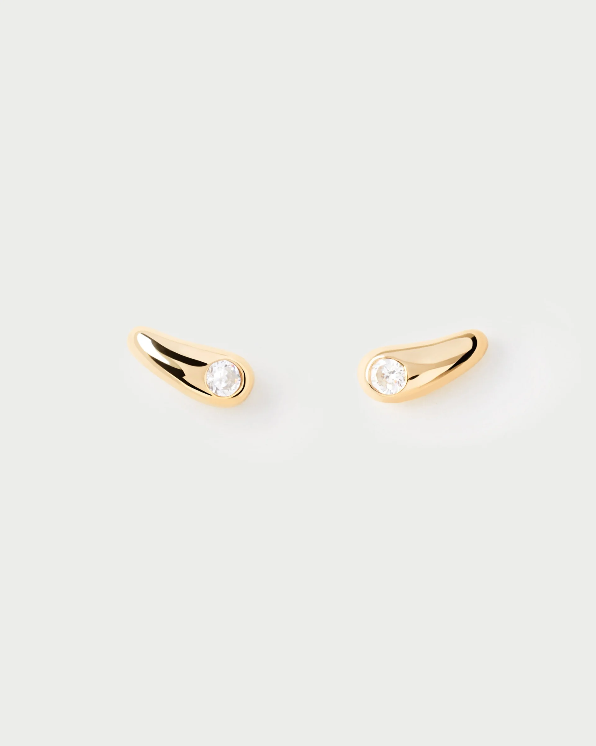 PDPaola Serena Stud Earrings, Gold Plated