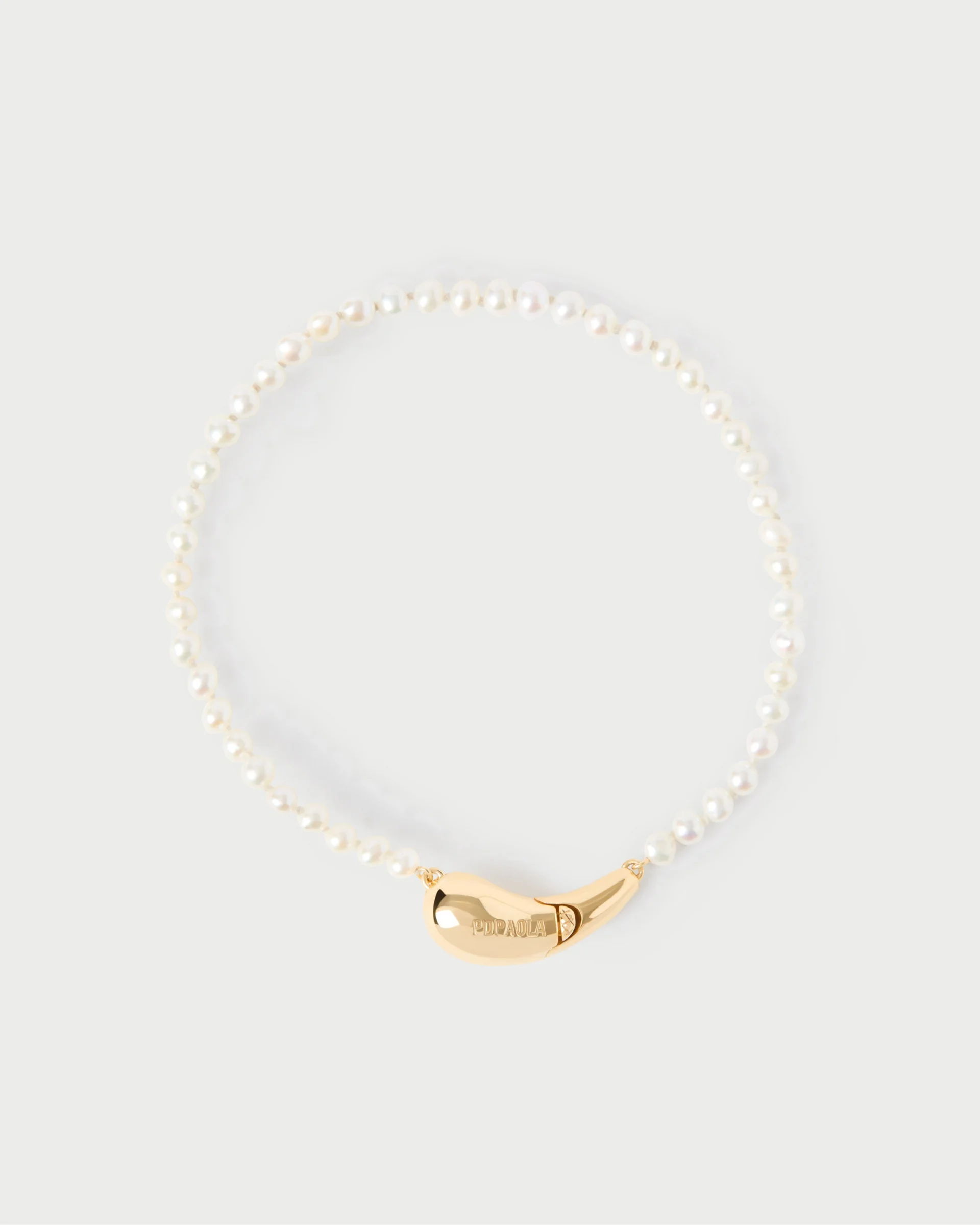 PDPaola La Perla Essential Bracelet, Gold Plated