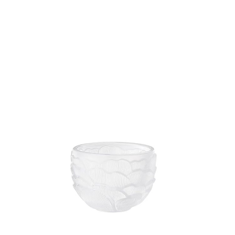 Lalique Pivoine Votive (Candleholder), Clear Crystal