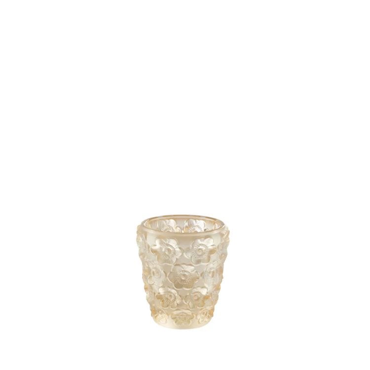 Lalique Anemores Votive Candle Holder, Gold Lustre