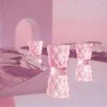 Lalique Anemones Votive (Candle Holder), Pink Lustre Crystal : 10801800