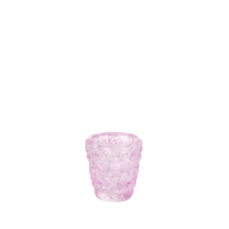 Lalique Anemones Votive (Candle Holder), Pink Lustre Crystal