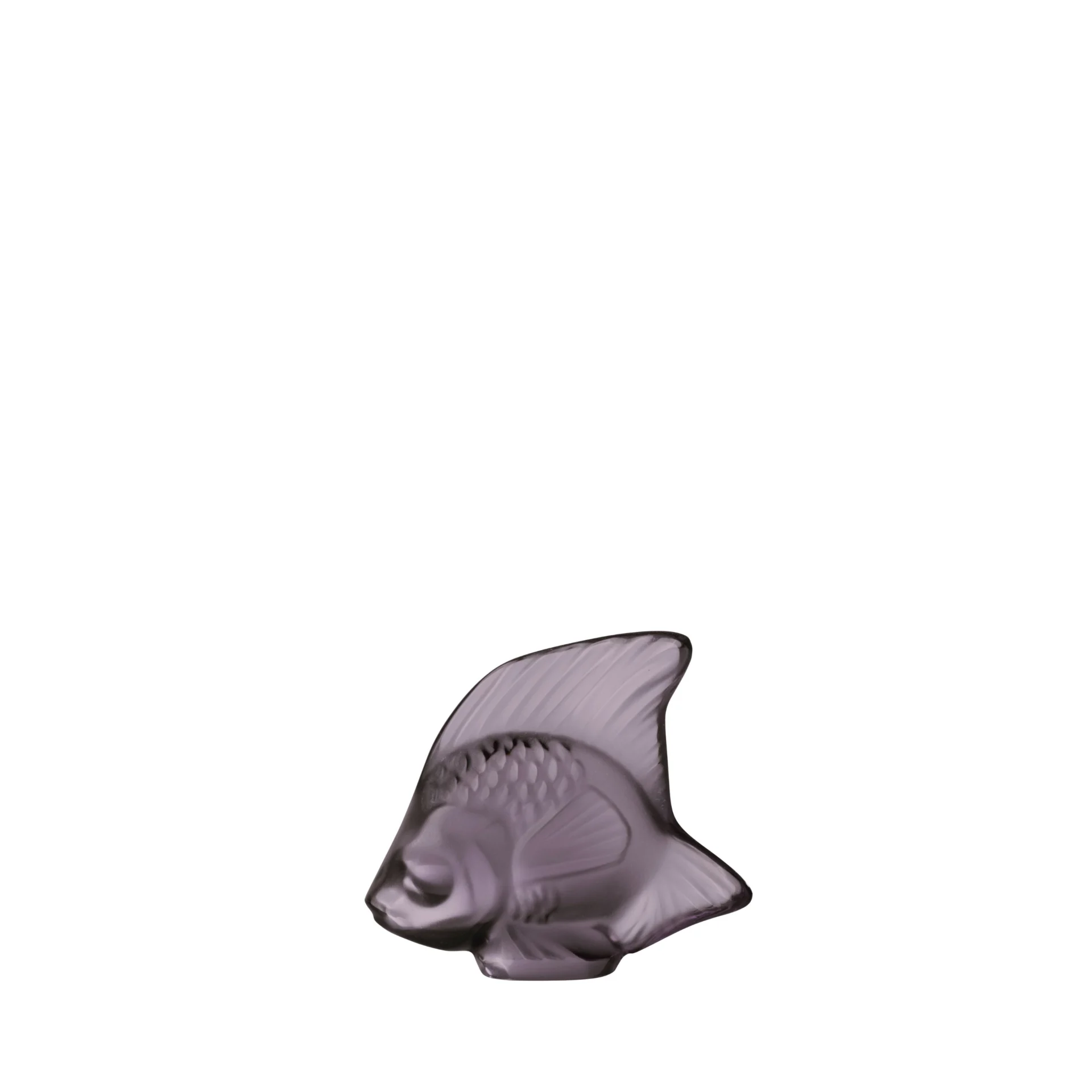 Lalique Fish Sculpture, Dusk Purple