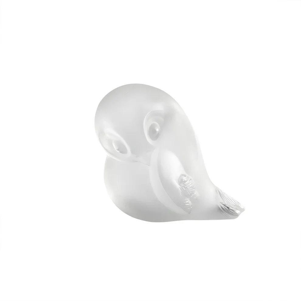 Lalique Piou-Piou wing up Sculpture Clear crystal