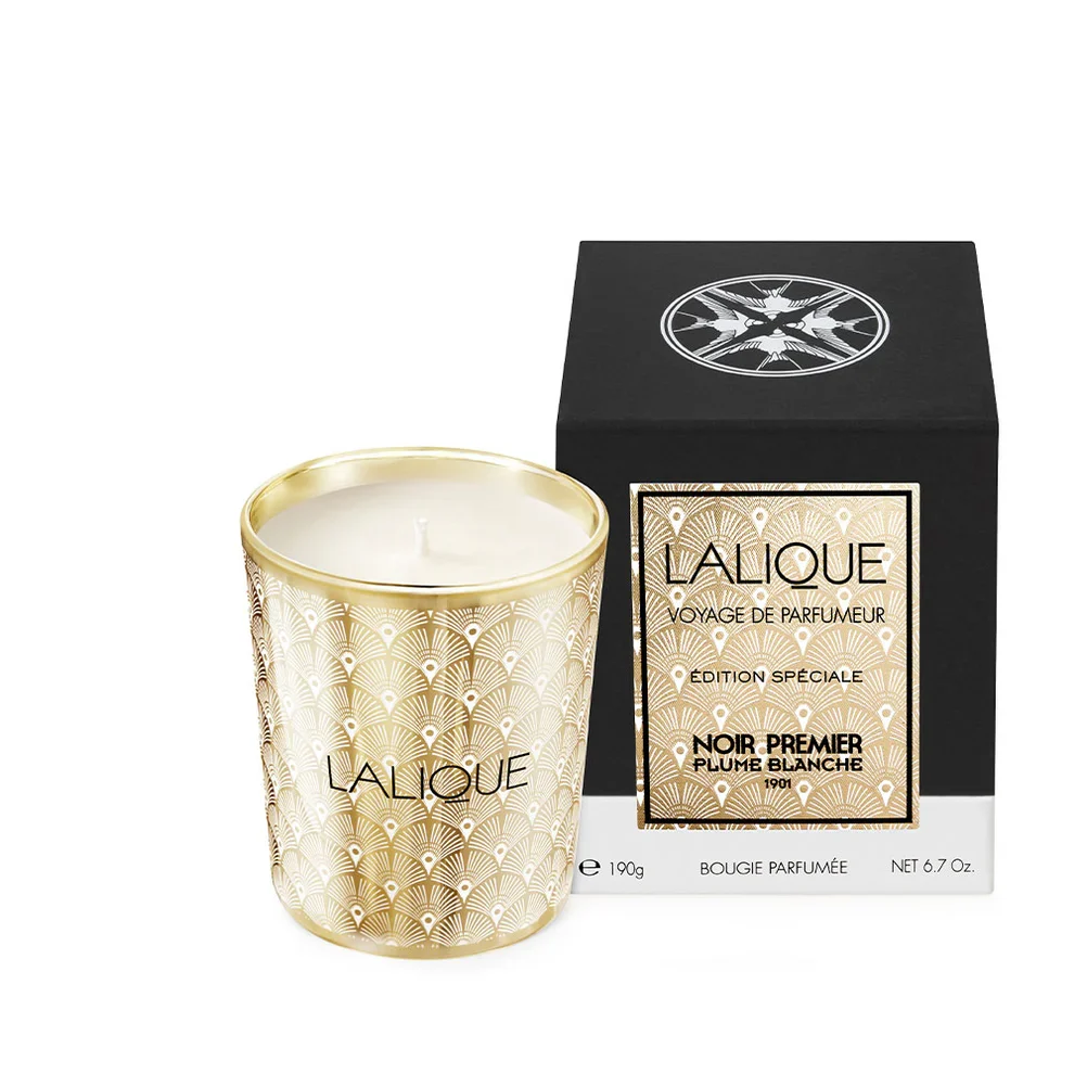 Lalique Noir Premier, Plume Blanche 1901, Scented Candle : B25181