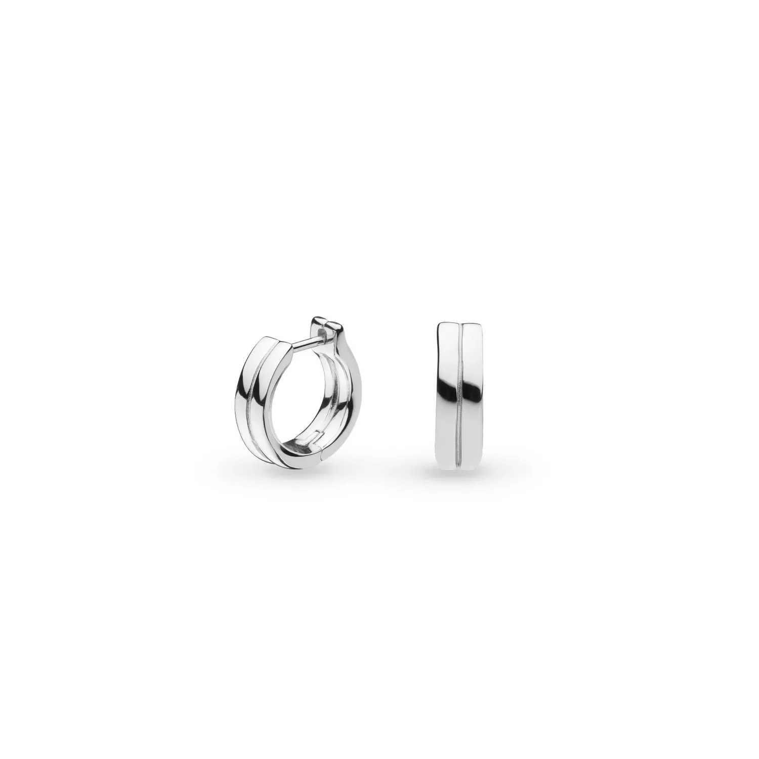 Kit Heath Bevel Unity Hinged Huggie Hoop Earrings