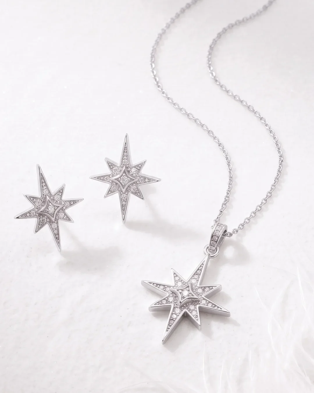 Kit Heath Céleste North Star CZ Stud Earrings