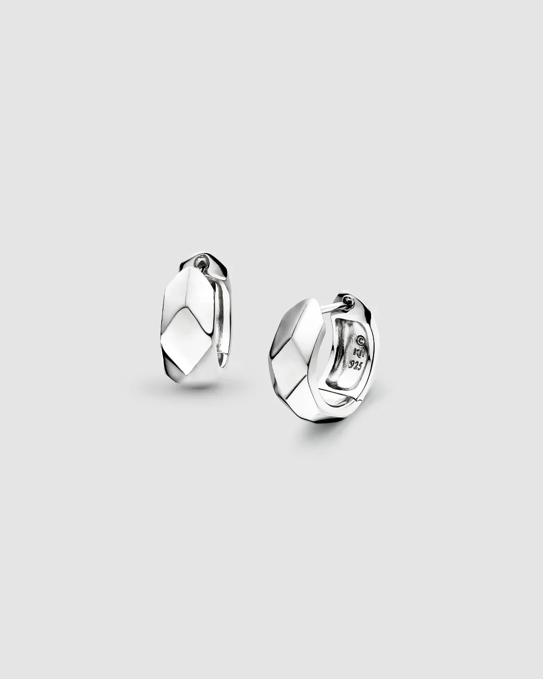 Kit Heath Glint Geo Wide Hinged Hoop Earrings