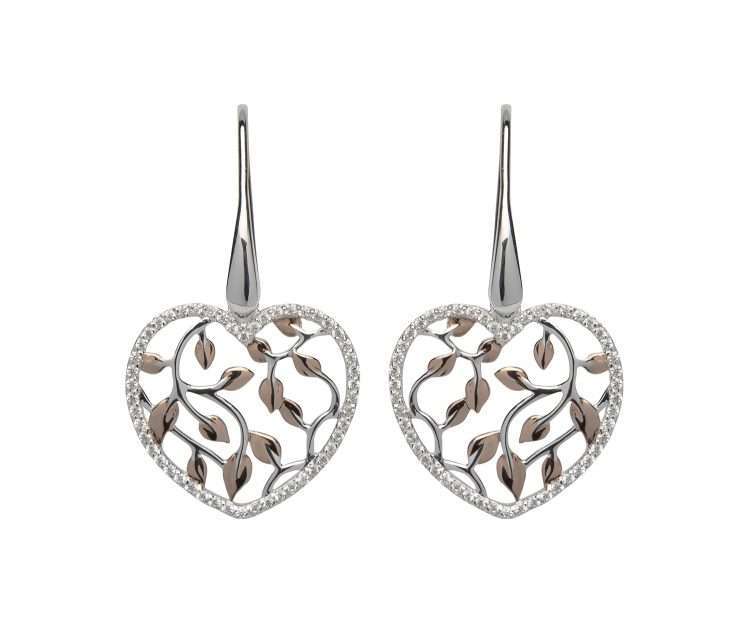Unique and Co Silver Heart Earrings