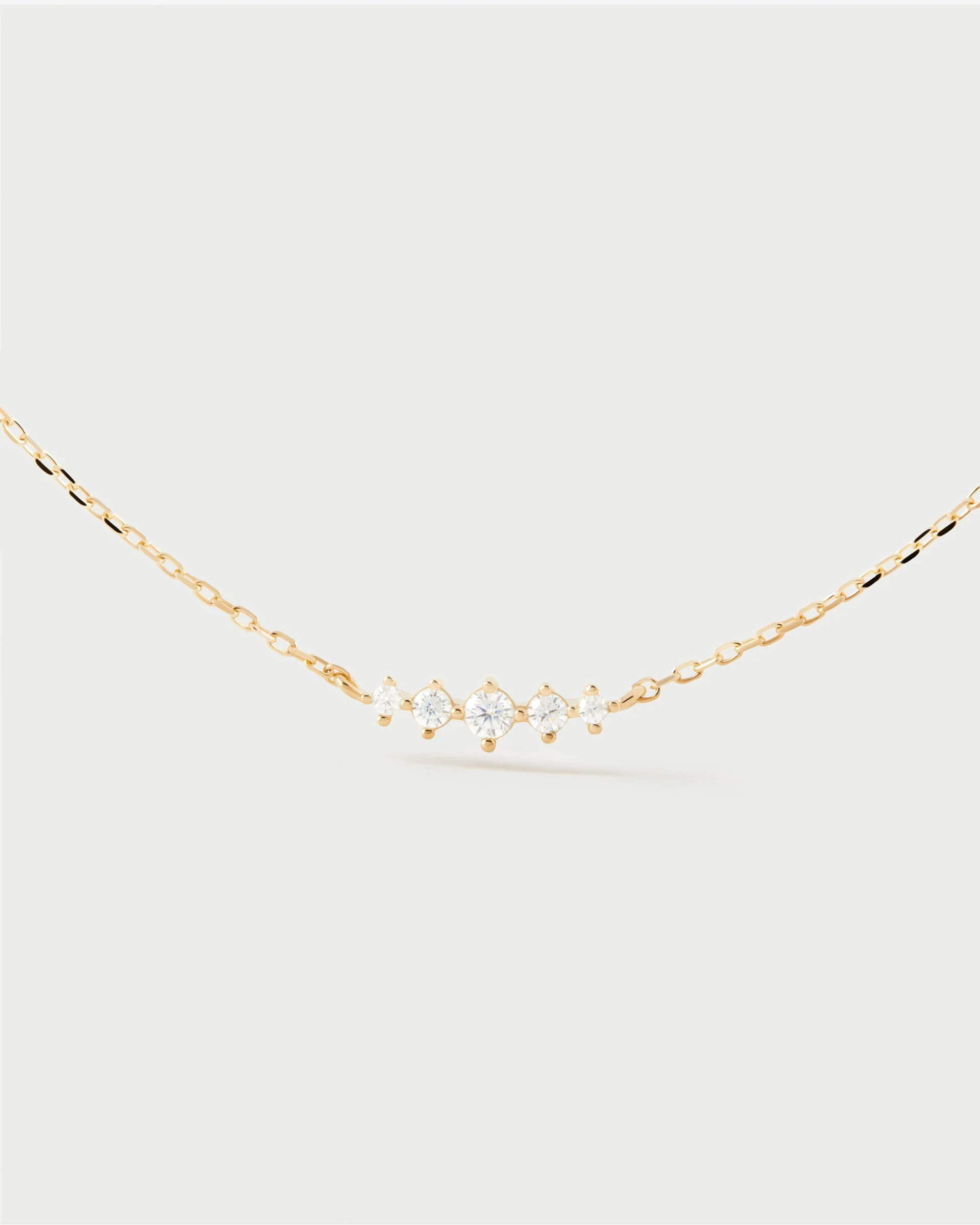 PDPaola Estela Necklace, Gold Plated