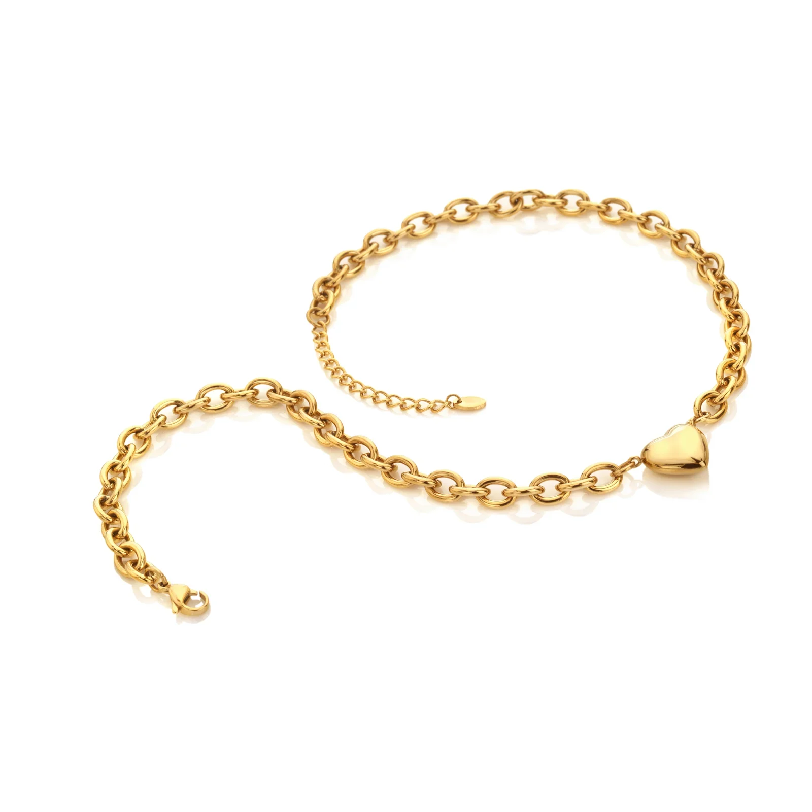 Ava & Sky Chunky Heart Waterproof Necklace