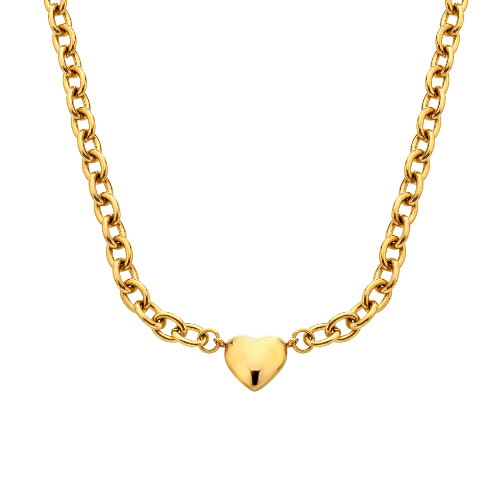 Ava & Sky Chunky Heart Waterproof Necklace