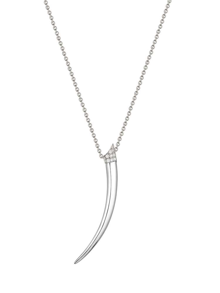 Shaun Leane Silver & Diamond Tusk Pendant