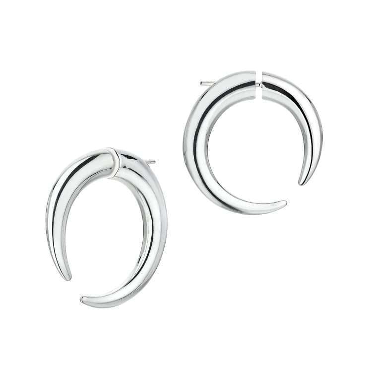 Shaun Leane Silver Large Hoop Earrings