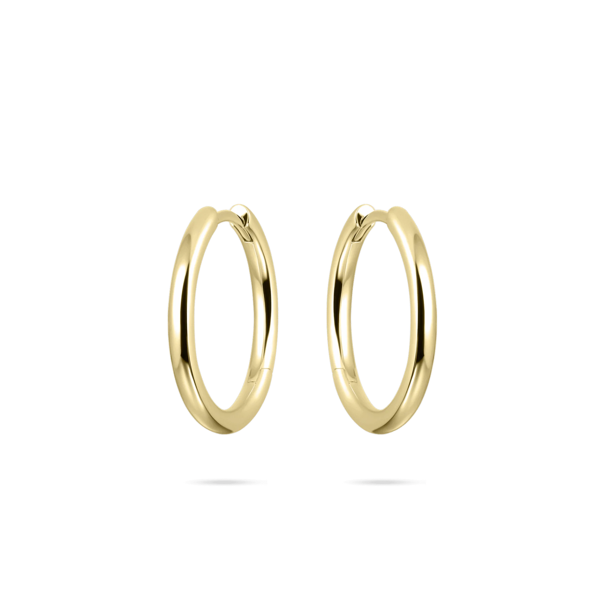 Gisser Gold Plated Silver Tube Hoop Earrings 20mm