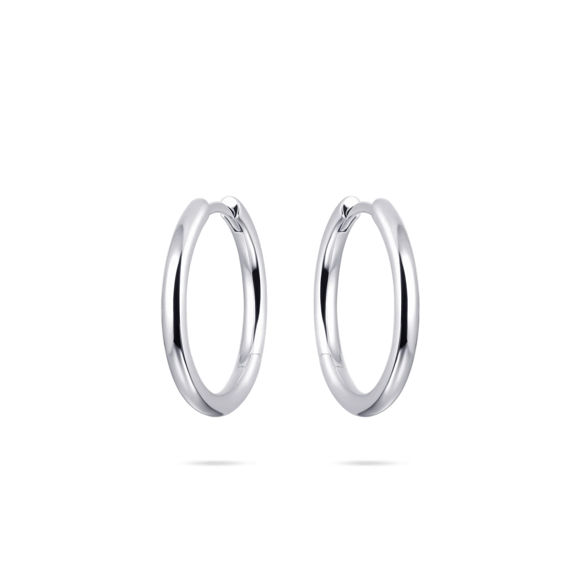 Gisser Silver Tube Hoop Earrings 20mm