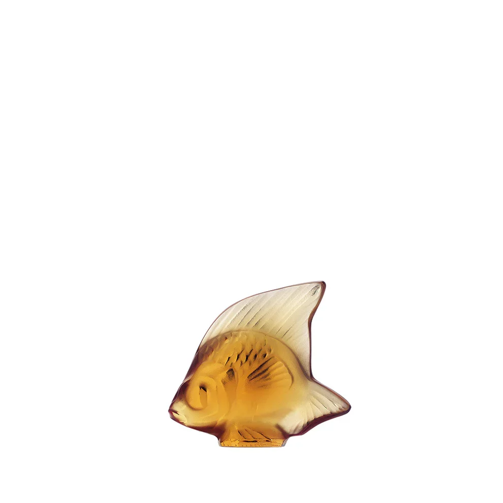 Lalique Fish sculpture, Amber