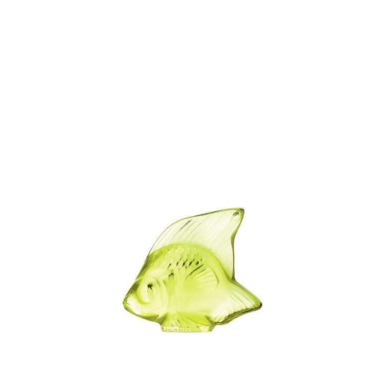 Lalique Fish Sculpture, Anise Green