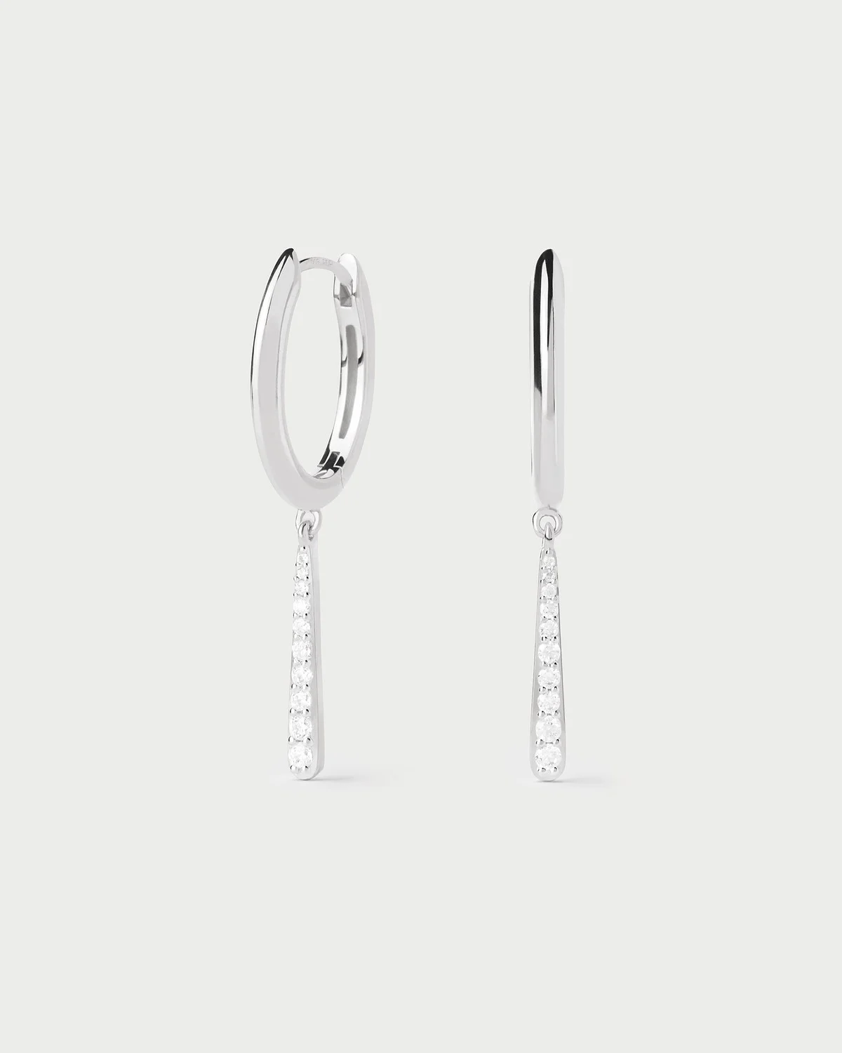 PDPaola Olga Mini Hoops, Silver