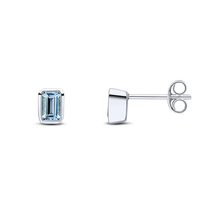 Rivoli 9ct Aquamarine Earrings