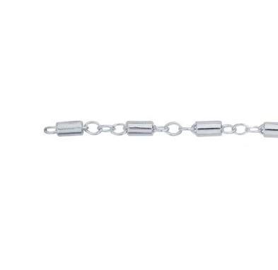 Perma Jewel - Tube and Beads Sterling Silver Bracelet