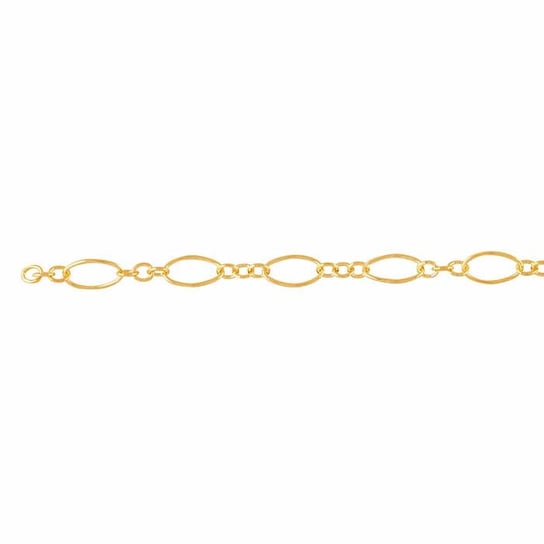 Perma Jewel - Gold 2.8mm Oval Long & Short Ankle Chain