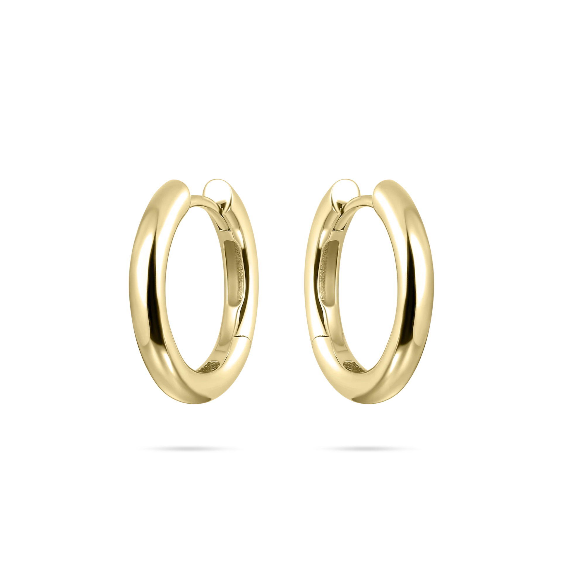 Gisser Gold Plated Silver Bold Tube Hoop Earrings 20mm