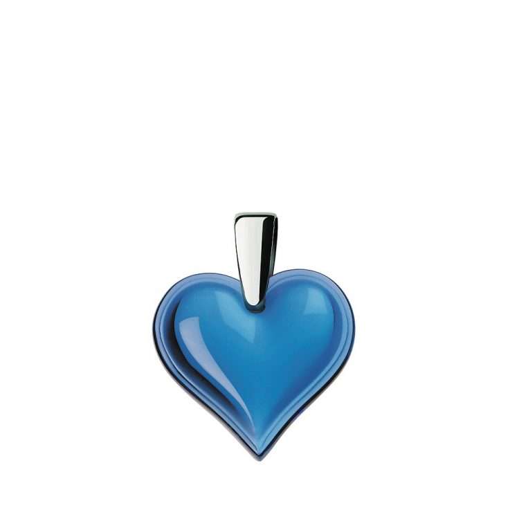 Lalique Amoureuse Beaucoup Heart Pendant, Blue Sapphire, Small