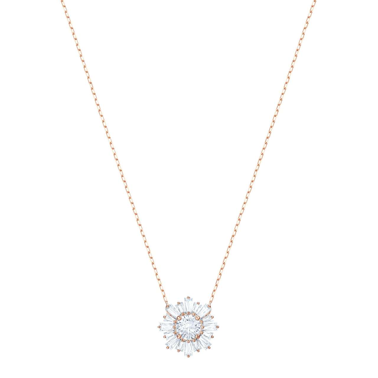 Swarovski Sunshine Pendant, White, Rose 