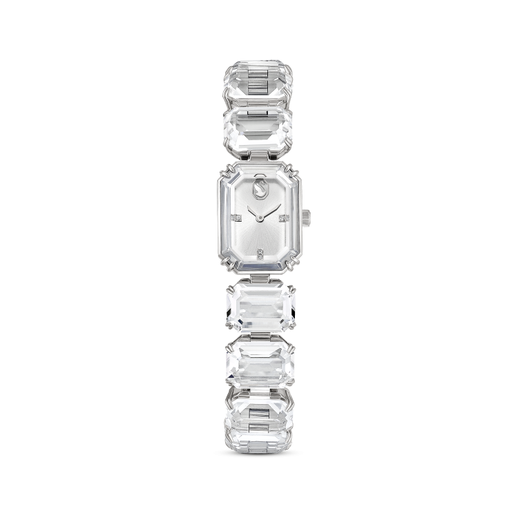 Swarovski Watch, Octagon cut bracelet, White, Stainless steel
