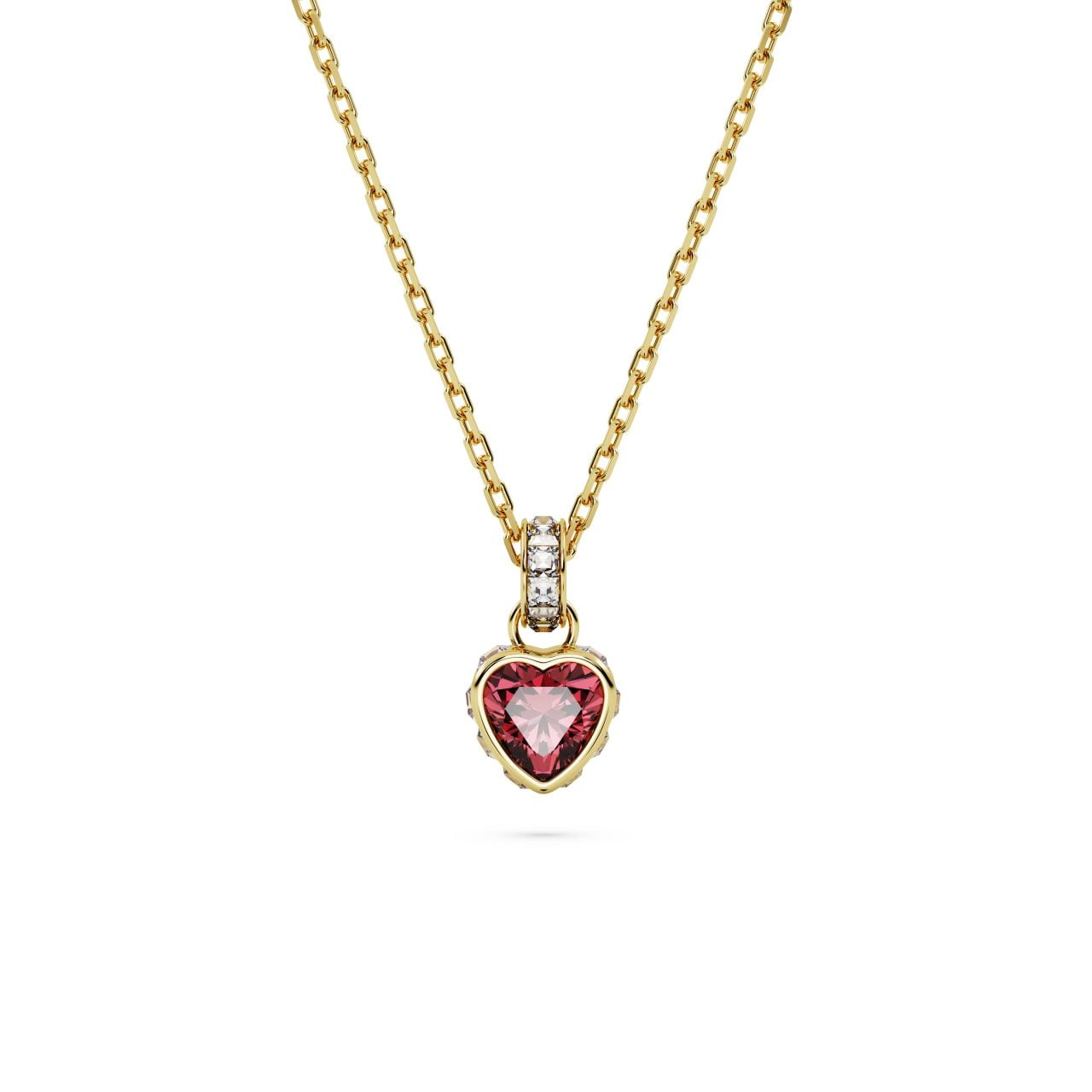 Swarovski Chroma pendant, Heart, Red, Gold-tone plated : 5648750