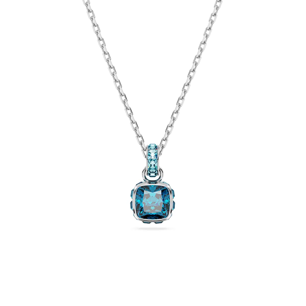 Swarovski Birthstone pendant, Square cut, December, Blue, Rhodium plated : 5651707