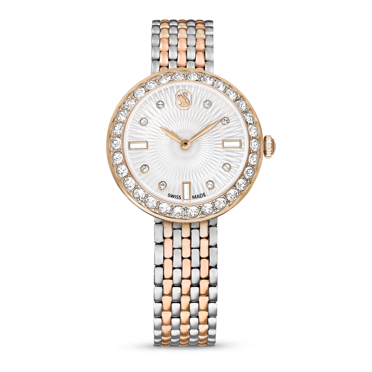 Swarovski Certa watch, Swiss Made, Metal bracelet, Rose gold tone, Mixed metal finish : 5672971