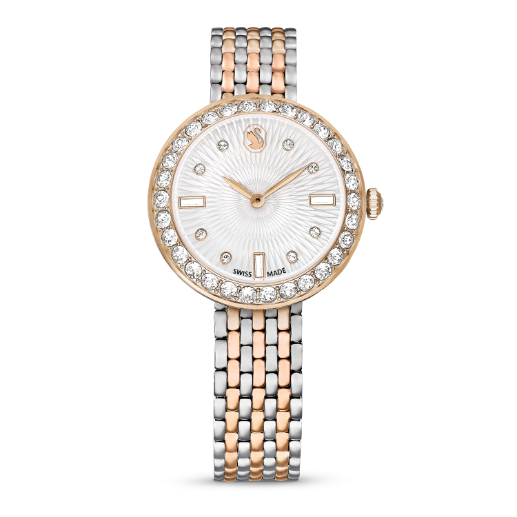 Swarovski Certa watch, Swiss Made, Metal bracelet, Rose gold tone, Mixed metal finish