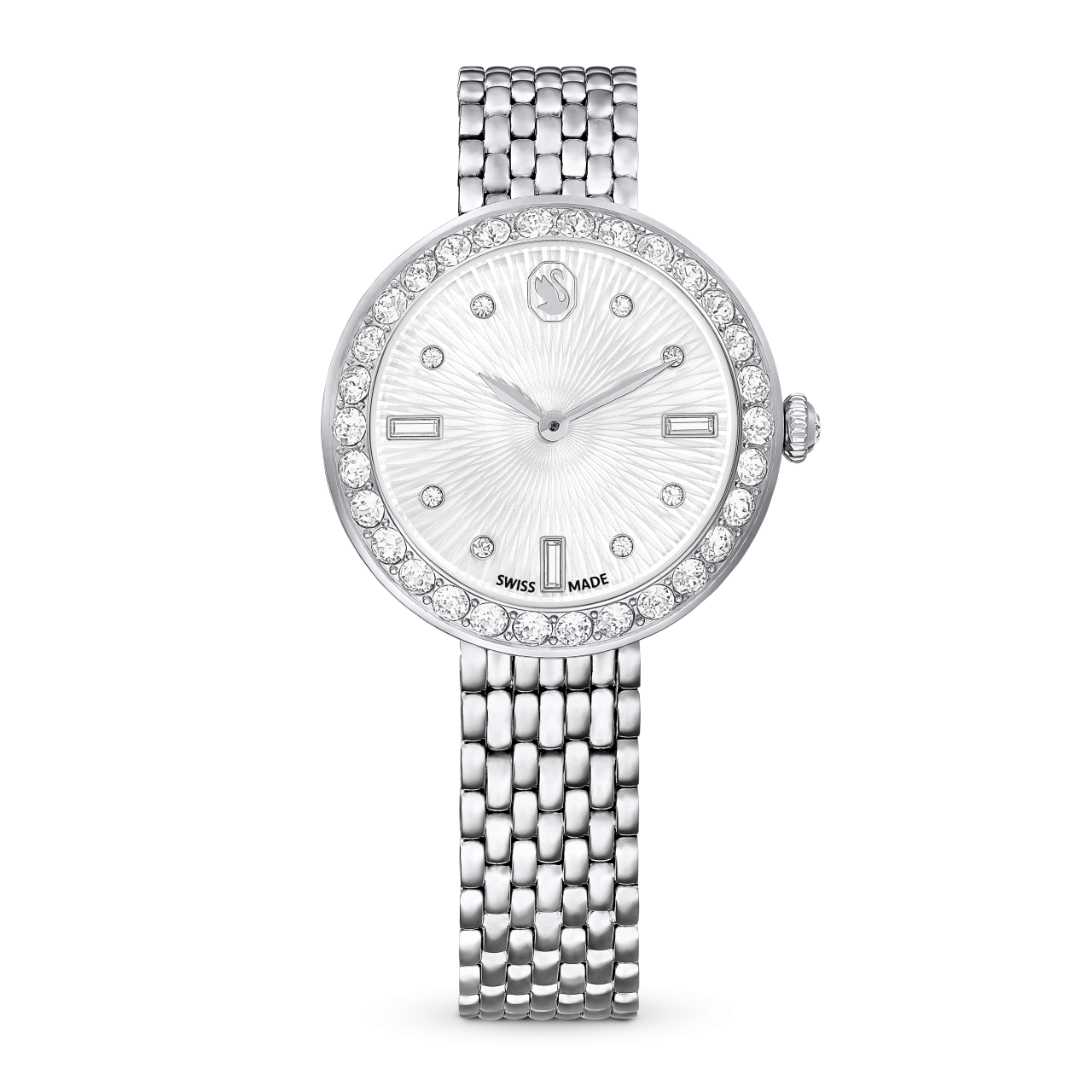 Swarovski Certa watch, Swiss Made, Metal bracelet, Silver Tone, Stainless steel : 5673022
