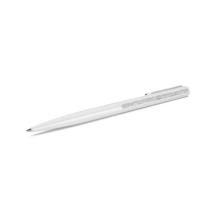 Swarovski Crystal Shimmer ballpoint pen, White lacquered, chrome plated