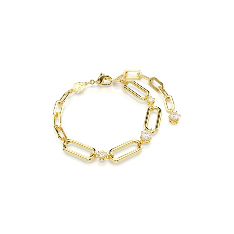 Swarovski Constella bracelet, White, Gold-tone plated