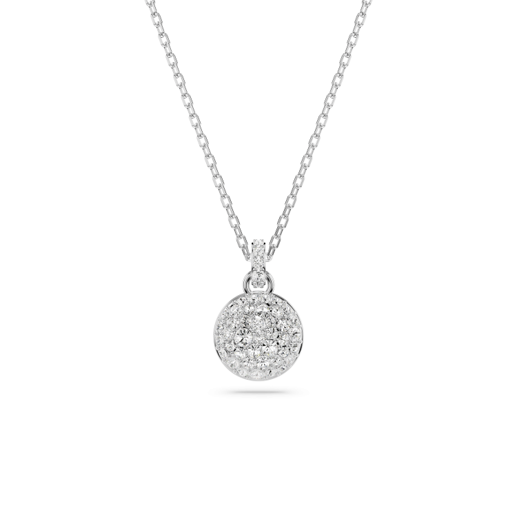 Swarovski Sublima pendant, White, Rhodium plated