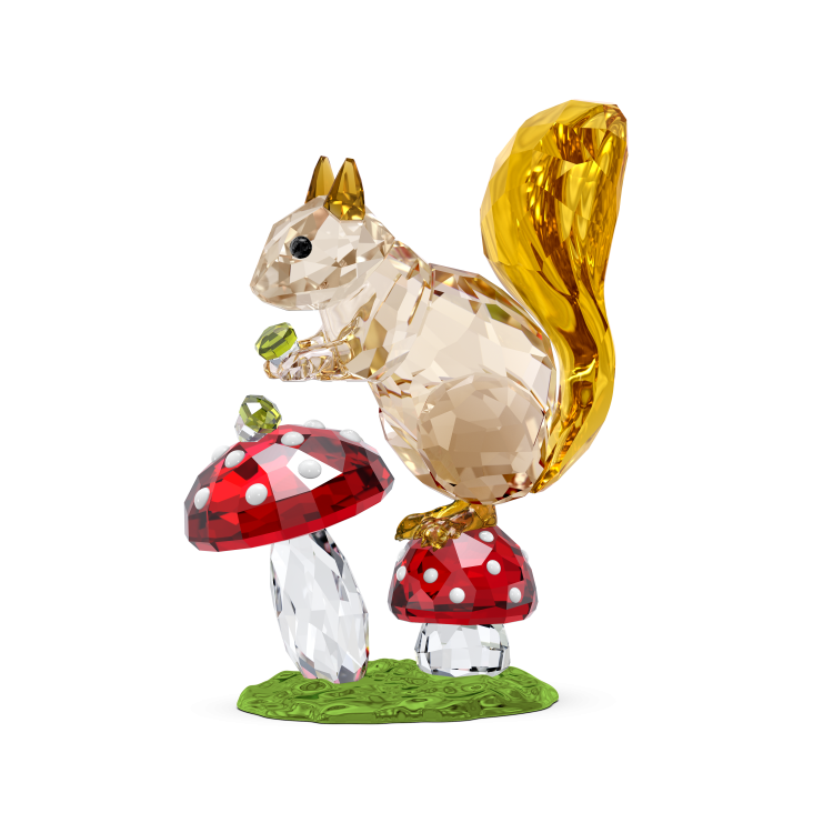 Swarovski Idyllia Idyllia Squirrel and Mushrooms