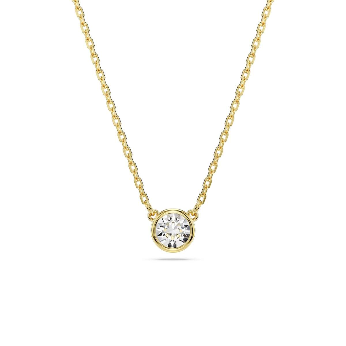 Swarovski Imber pendant, Round cut, White, Gold-tone plated : 5684511