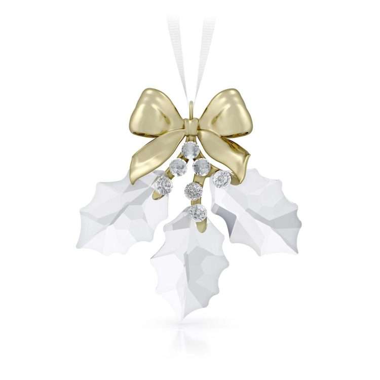 Swarovski Holiday Magic Holly Leaves Ornament