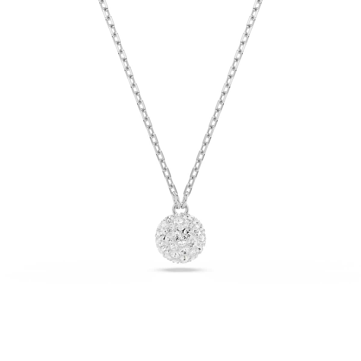 Swarovski Dextera pendant, Round cut, Sphere, White, Rhodium plated : 5693206